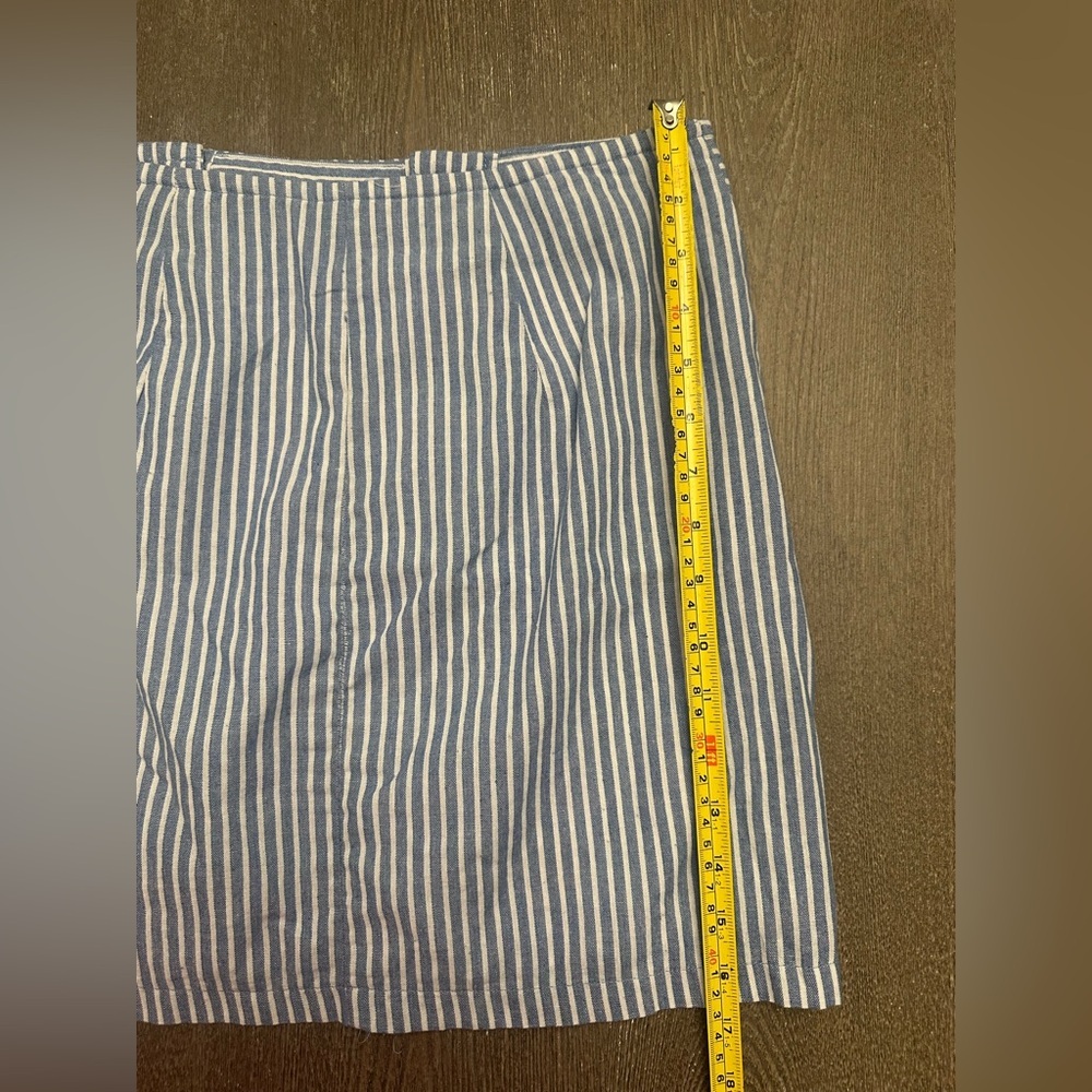 Altar'd State Navy and White Buttoned Mini Skirt - Picture 4 of 5